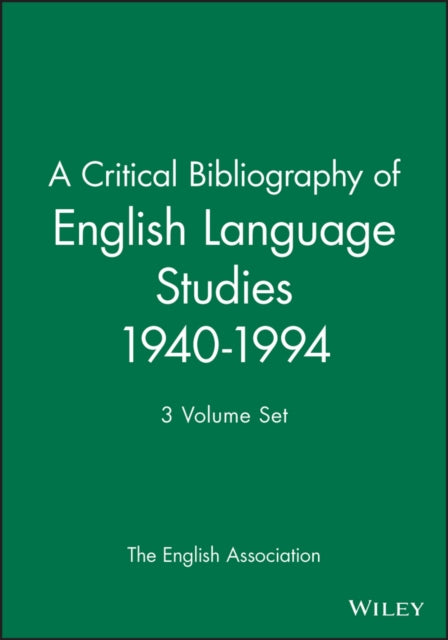 Book cover of: Critical Bibliography of English Language Studies 1940-1994. By: The English Association
