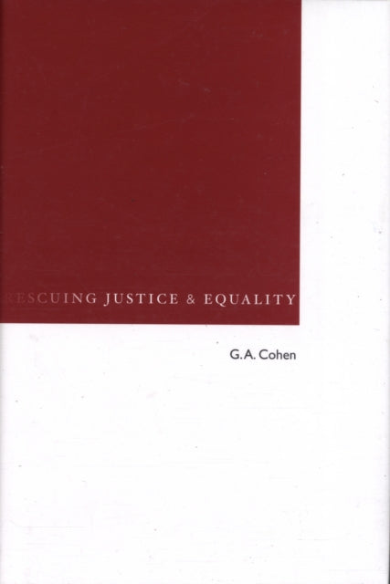 Book cover of: Rescuing Justice and Equality. By: G. A. Cohen