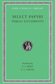 Book cover of: Select Papyri, Volume II: Public Documents