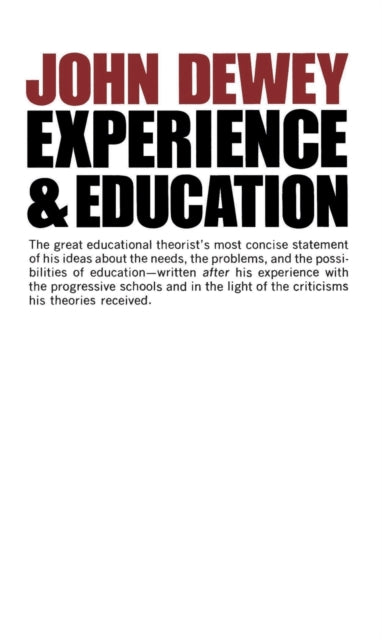 Book cover of: Experience And Education