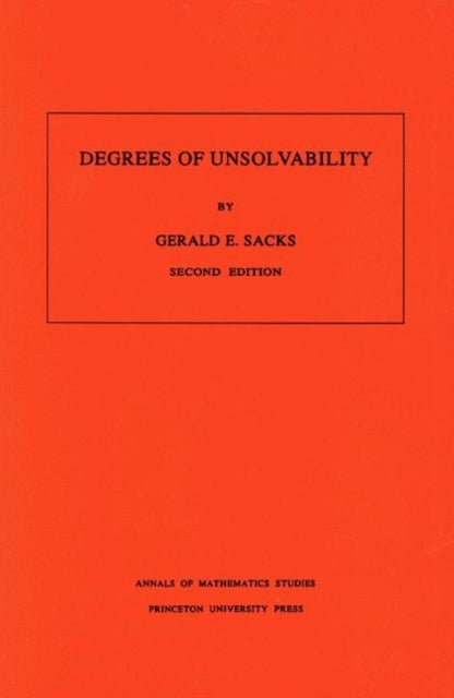 Book cover of: Degrees of Unsolvability. By: Gerald E. Sacks