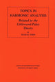 Book cover of: Topics in Harmonic Analysis Related to the Littlewood-Paley Theory