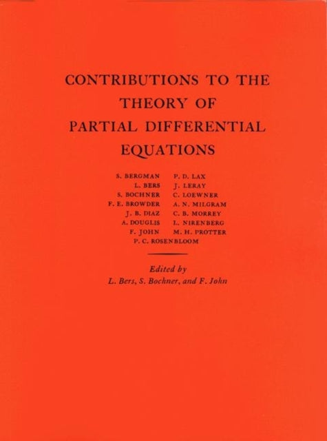 Book cover of: Contributions to the Theory of Partial Differential Equations