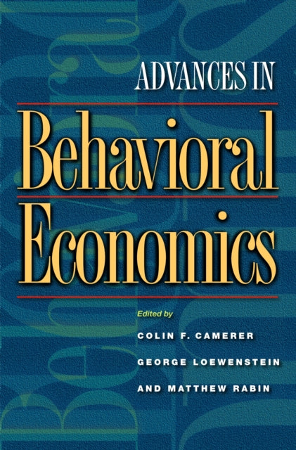 Book cover of: Advances in Behavioral Economics