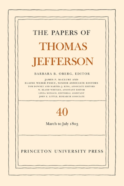 Book cover of: Papers of Thomas Jefferson, Volume 40