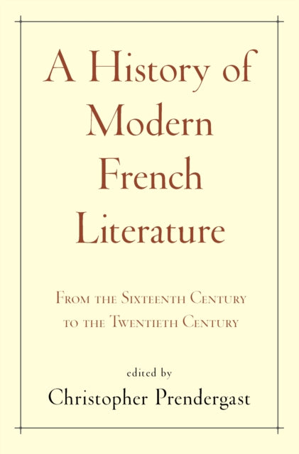 Book cover of: History of Modern French Literature