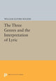 Book cover of: Three Genres and the Interpretation of Lyric. By: William Elford Rogers