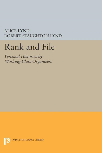 Book cover of: Rank and File. By: Alice Lynd