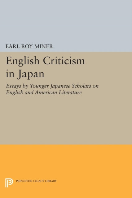Book cover of: English Criticism in Japan. By: Earl Roy Miner