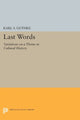 Book cover of: Last Words. By: Karl S. Guthke