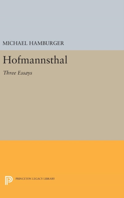 Book cover of: Hofmannsthal. By: Michael Hamburger