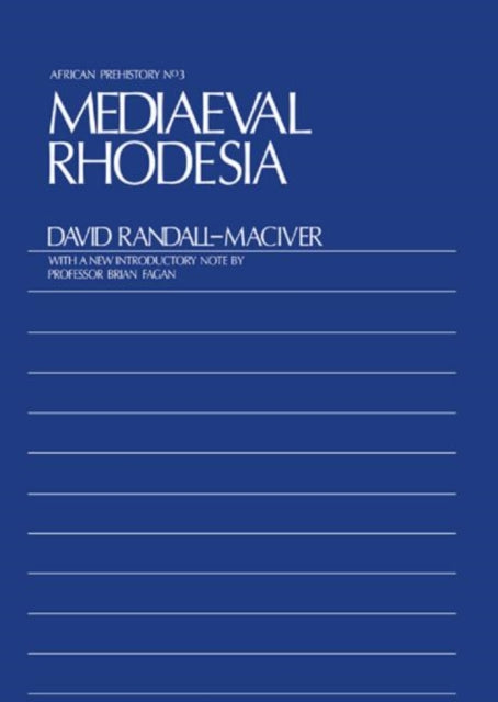 Book cover of: Medieval Rhodesia. By: Randall-Maciver