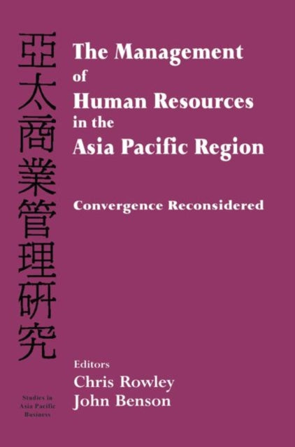 Book cover of: Management of Human Resources in the Asia Pacific Region. By: John Benson