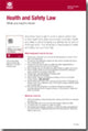 Book cover of: Health and safety law: what you should know foldable pocket cards (pack of 25)