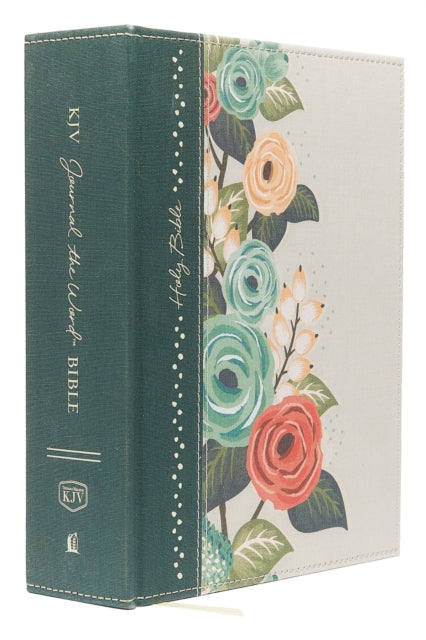 Book cover of: KJV Large Print Bible, Journal the Word, Reflect, Journal or Create Art Next to Your Favorite Verses (Green Cloth Over Board, Red Letter, Comfort Print: King James Version). By: Thomas Thomas Nelson
