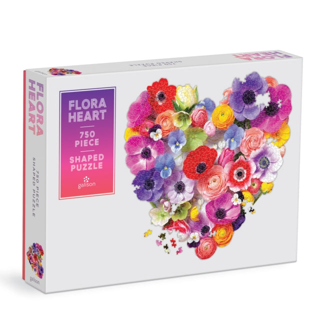 Book cover of: Flora Heart 750 Piece Shaped Puzzle