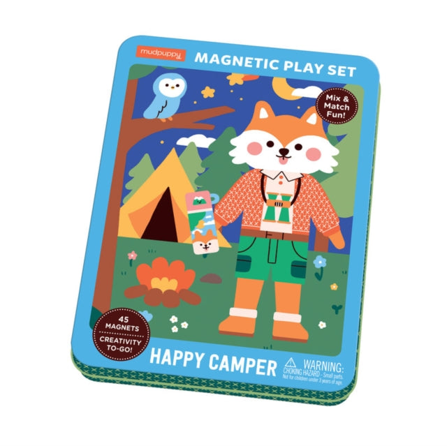 Book cover of: Happy Camper Magnetic Play Set. By: Mudpuppy