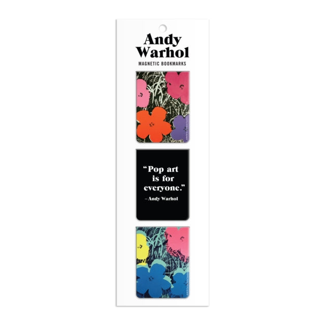 Book cover of: Andy Warhol Flowers Magnetic Bookmarks. By: Galison