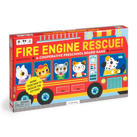 Book cover of: Fire Engine Rescue! Cooperative Board Game