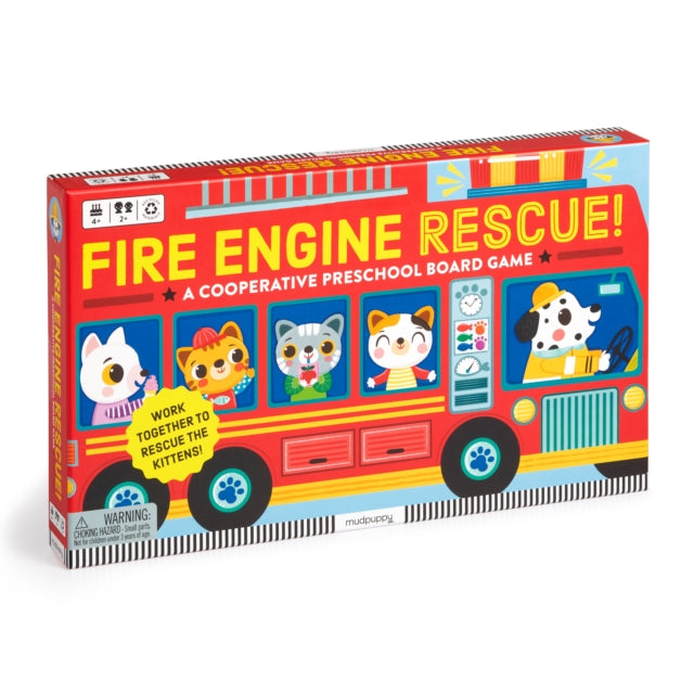 Book cover of: Fire Engine Rescue! Cooperative Board Game