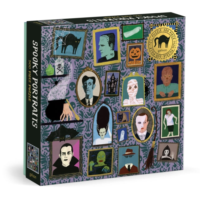 Book cover of: Spooky Portraits 500 Piece Foil Puzzle