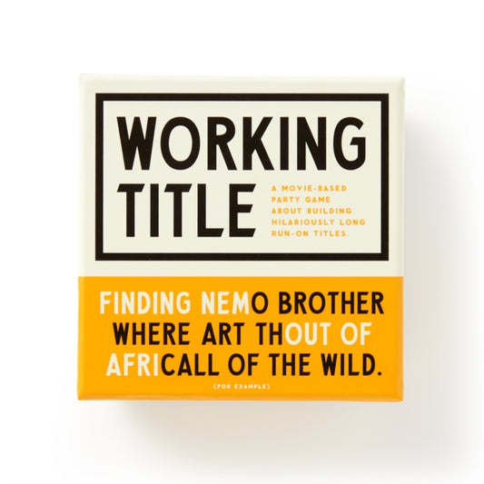 Book cover of: Working Title Game