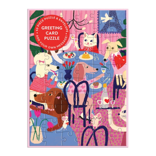 Book cover of: Paws for Love Greeting Card Puzzle