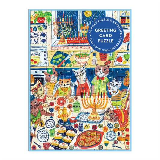 Book cover of: Happy Hanukcats Greeting Card Puzzle