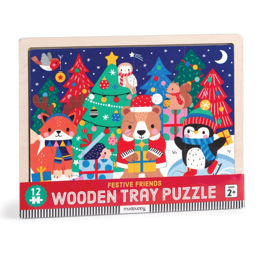 Book cover of: Christmas 12 Piece Wooden Tray Puzzle