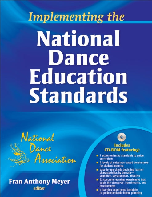 Book cover of: Implementing the National Dance Education Standards. By: National Dance Association, National Dance Association.