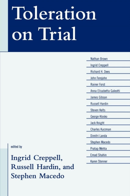 Book cover of: Toleration on Trial. By: Ingrid Creppell