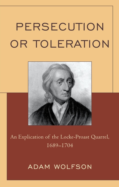 Book cover of: Persecution or Toleration. By: Adam Wolfson