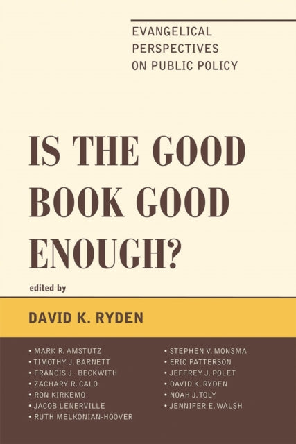 Book cover of: Is the Good Book Good Enough?. By: David K. Ryden