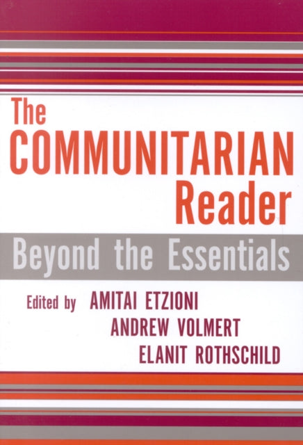 Book cover of: Communitarian Reader. By: Amitai Etzioni