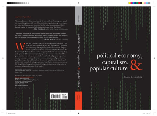 Book cover of: Political Economy, Capitalism, and Popular Culture. By: Ronnie D. Lipschutz