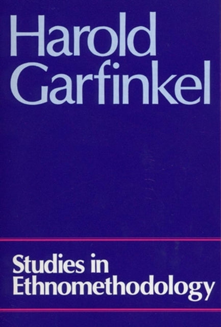 Book cover of: Studies in Ethnomethodology