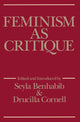 Book cover of: Feminism as Critique. By: Seyla Benhabib