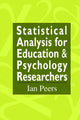 Book cover of: Statistical Analysis for Education and Psychology Researchers
