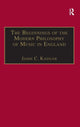 Book cover of: Beginnings of the Modern Philosophy of Music in England. By: Jamie Croy Kassler