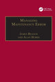 Book cover of: Managing Maintenance Error. By: James T. Reason