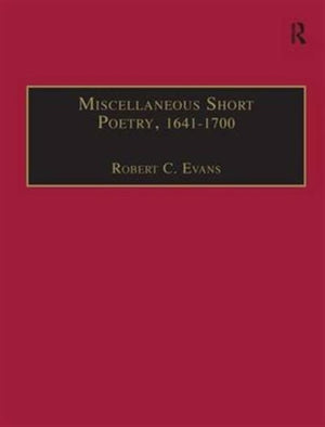 Miscellaneous Short Poetry, 1641–1700