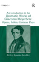 Book cover of: Introduction to the Dramatic Works of Giacomo Meyerbeer: Operas, Ballets, Cantatas, Plays. By: Robert Ignatius Le Tellier, Robert Ignatius Letellier