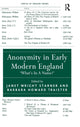 Book cover of: Anonymity in Early Modern England. By: Janet Wright Starner