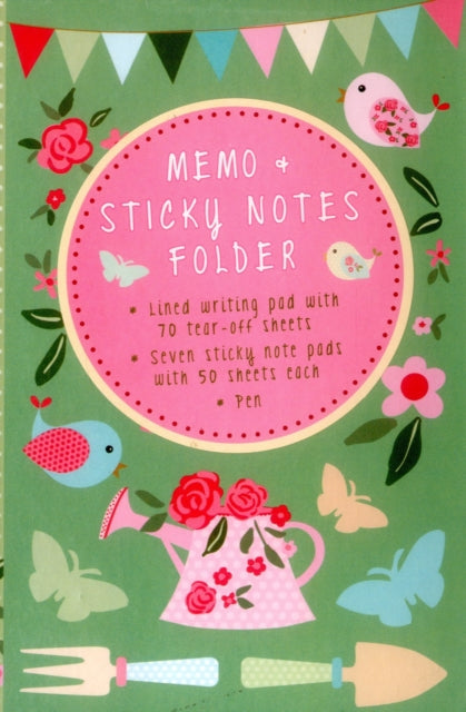 Book cover of: Memo & Sticky Notes Folder: Pretty Garden