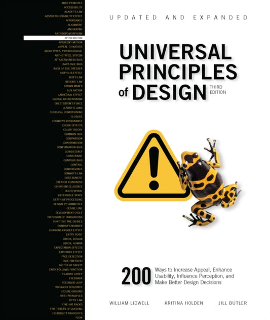 Book cover of: Universal Principles of Design, Updated and Expanded Third Edition. By: William Lidwell