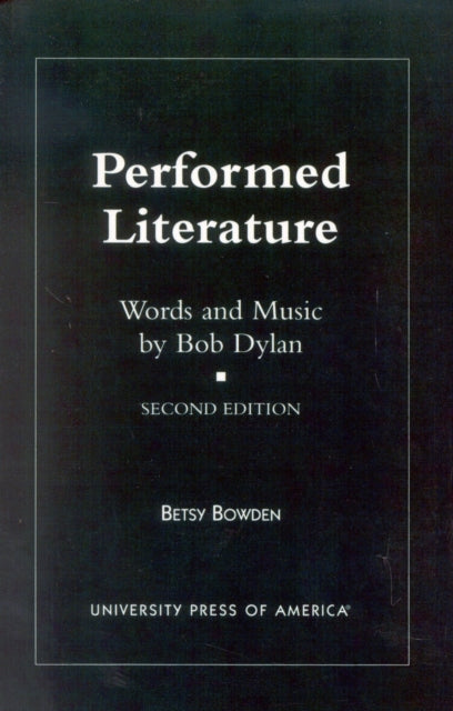 Book cover of: Performed Literature