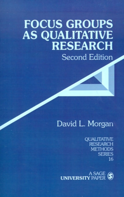 Book cover of: Focus Groups as Qualitative Research. By: David L. Morgan
