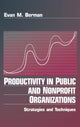 Book cover of: Productivity in Public and Non Profit Organizations