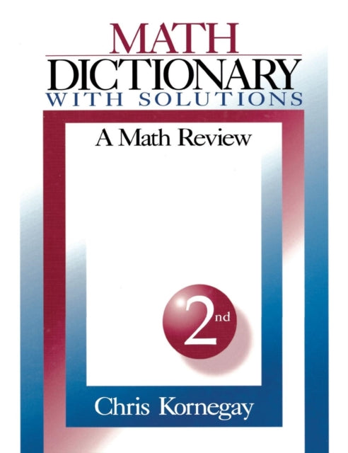 Book cover of: Math Dictionary With Solutions