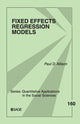Book cover of: Fixed Effects Regression Models. By: Paul David Allison
